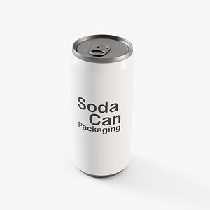 3D model Aluminum soda can 2