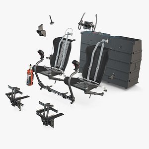 MH-6 Little Bird Cockpit Details Kit High-Poly