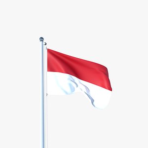 3D Animated Flag of Indonesia