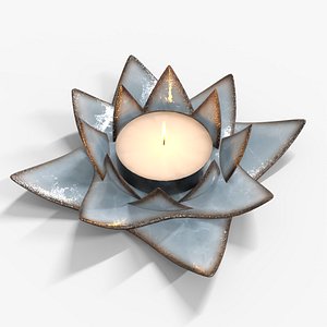 Antique Candle Low-poly 3D model