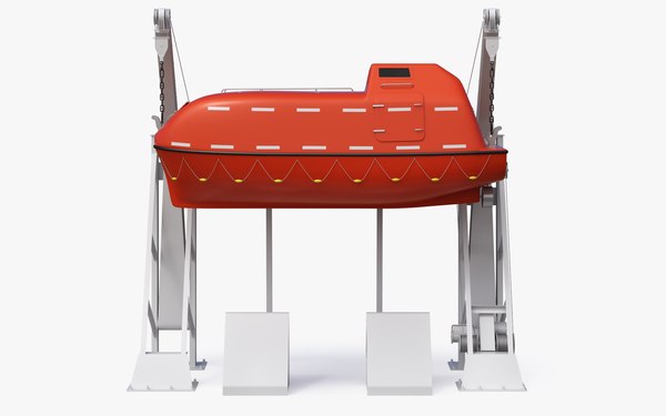 modelo 3d Closed Lifeboat with Crane V4 - TurboSquid 2012032