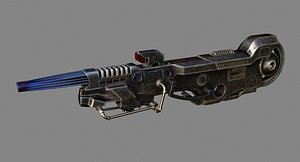 3D sci fi big gun