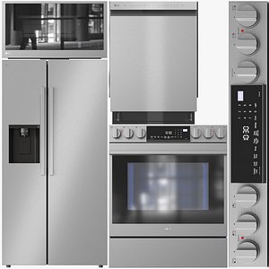 3D LG Appliance Collection 06 LSES6338F MVEL2033F LDFN4542S LS27T3230S