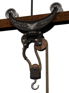 3D vintage cast iron hay