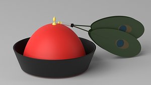 3D Chinese Qing Dynasty Official Hat