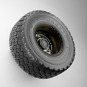 All-terrain off-road Wheel and Beadlock Wheel Assembly 3D model