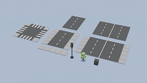 Minimal Modular Roads 3D model