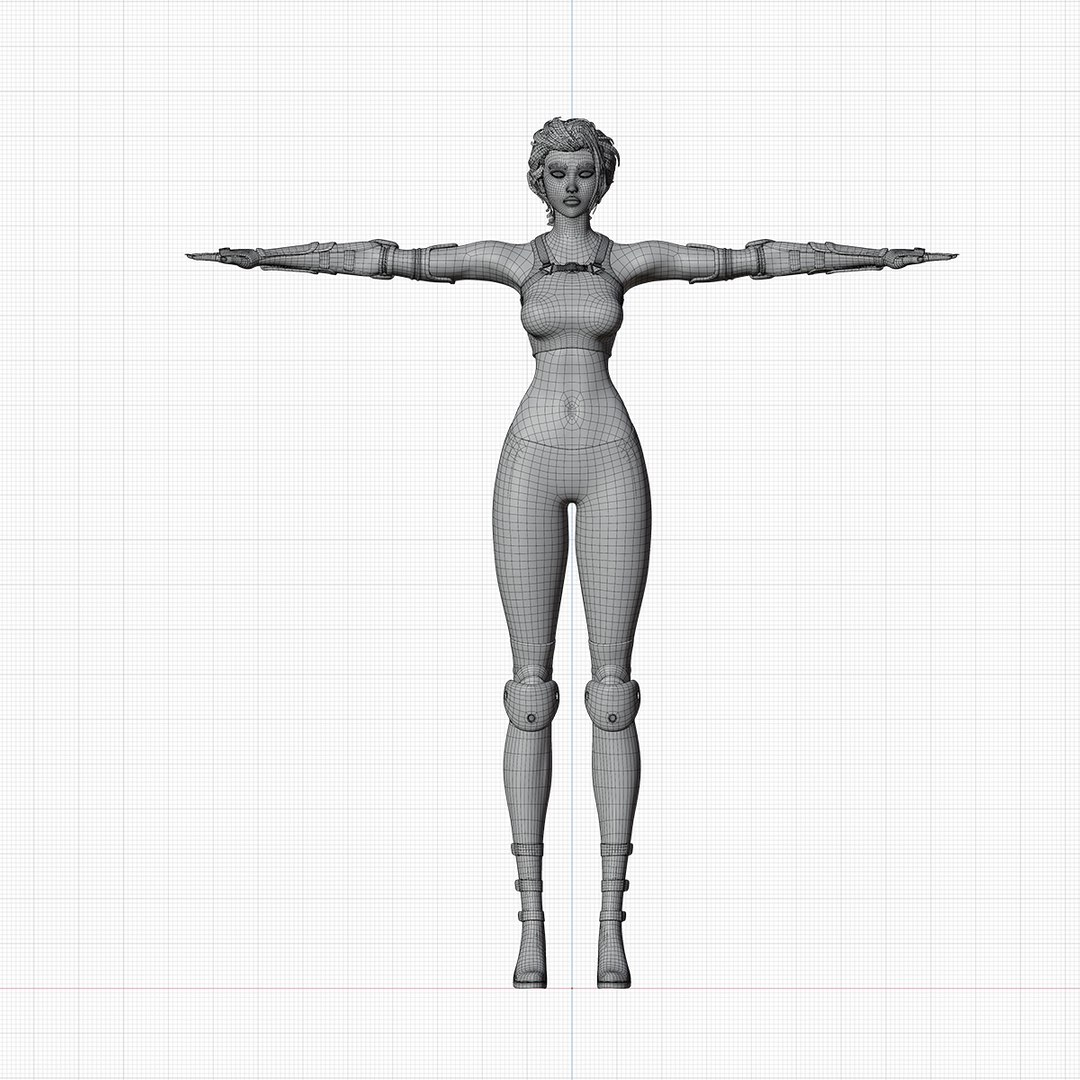 3D Stylized female character Rigged 3d model - TurboSquid 2109251