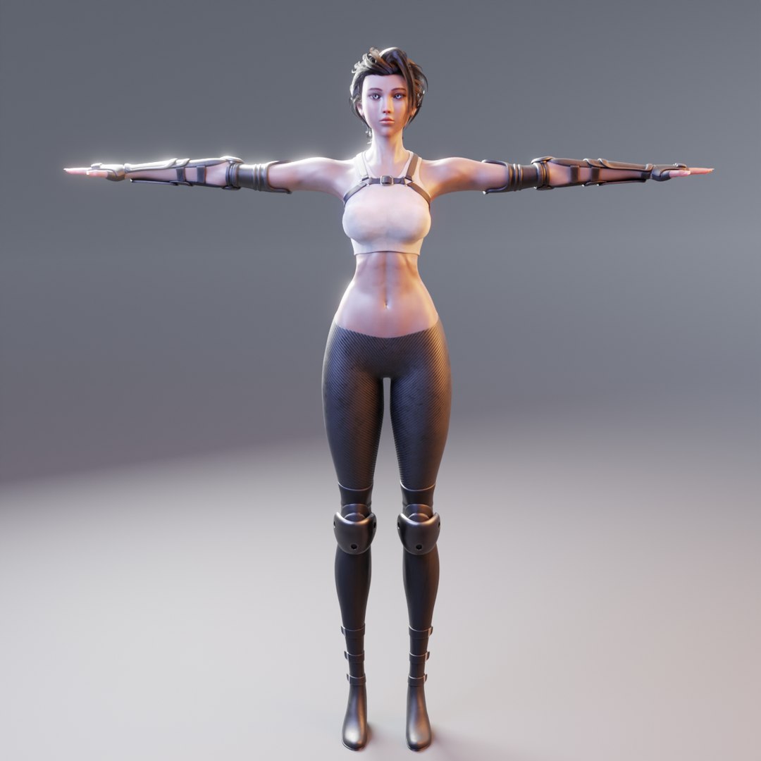 3D Stylized female character Rigged 3d model - TurboSquid 2109251