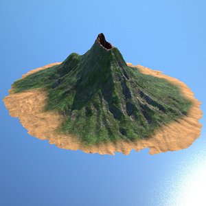 3D volcano island model