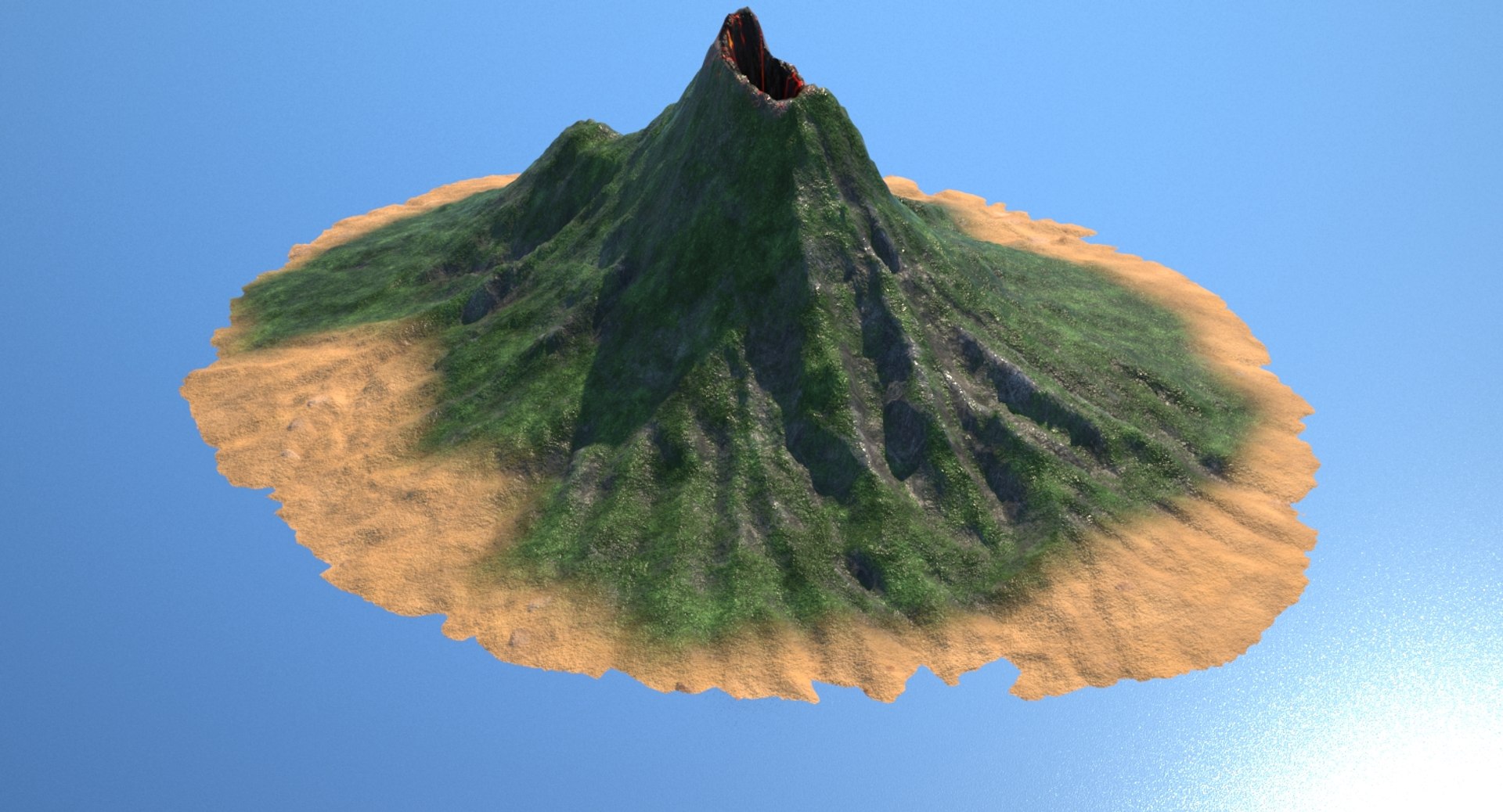 3D volcano island model - TurboSquid 1271968