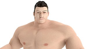 Human Male Tough Fighter rigged and ready for animations
