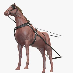 3D model of a horse for a carriage model