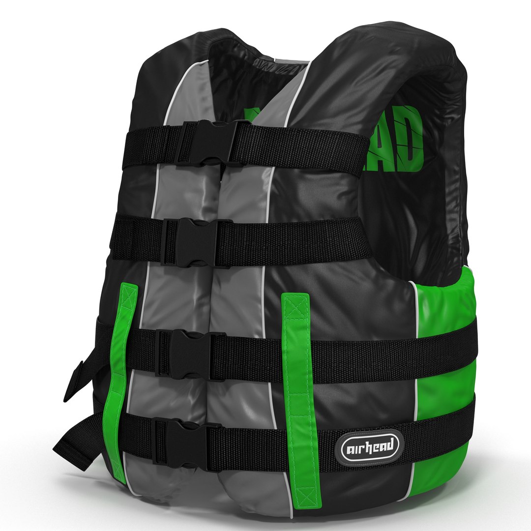 Life Vest Green 3D model preview