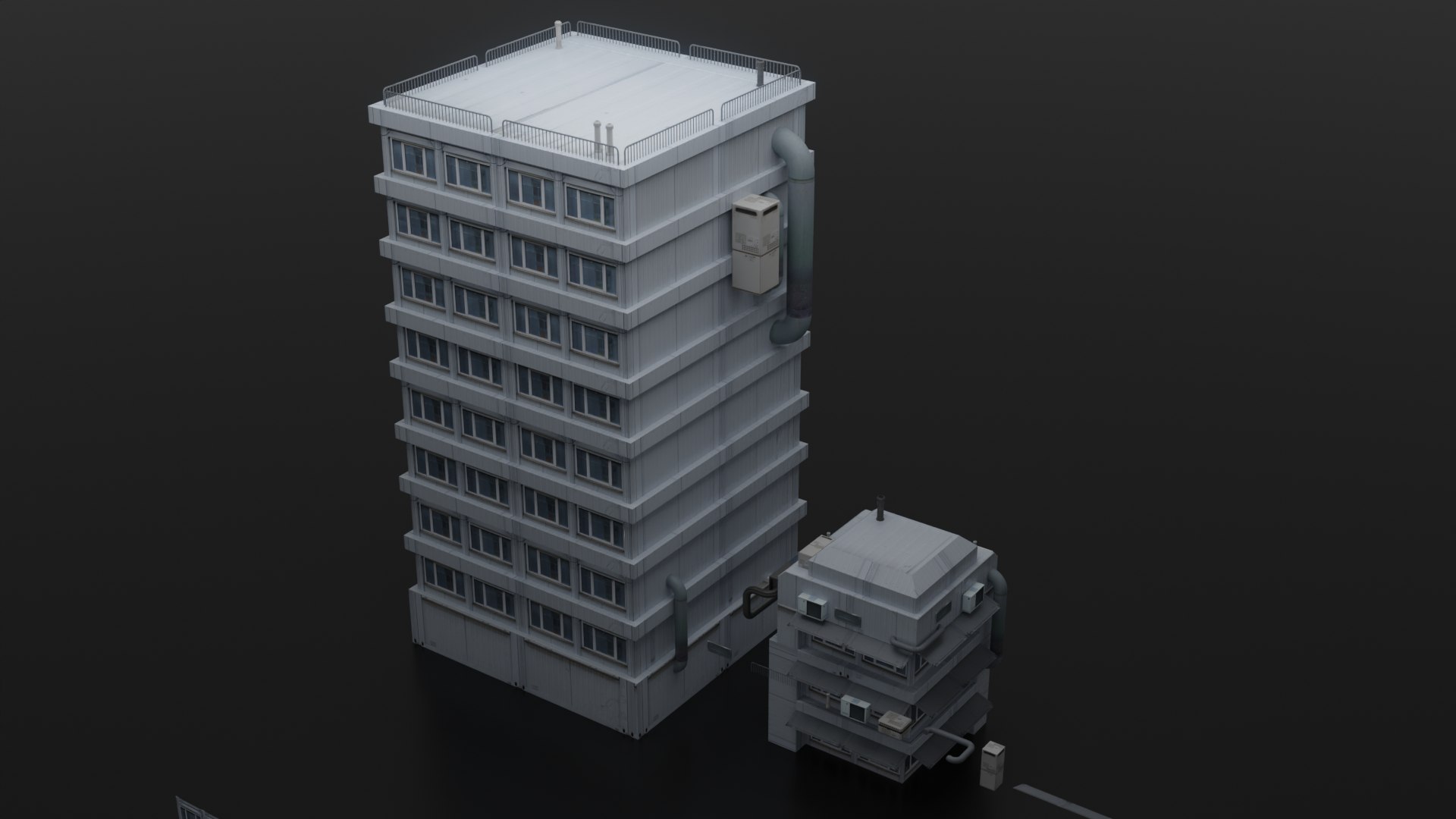 3D Sci-Fi Building Kitbash - TurboSquid 2049365