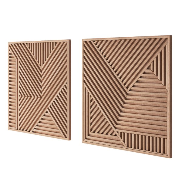 modèle 3D de Panneau décoratif en lattes de bois - TurboSquid 1988360