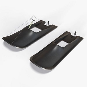 Helicopter Skis L44000 3D