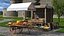 Market Stall Cart with Goods