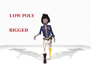pirate zombie 3d model