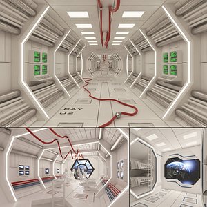 3D Sci Fi Space Ship Interior