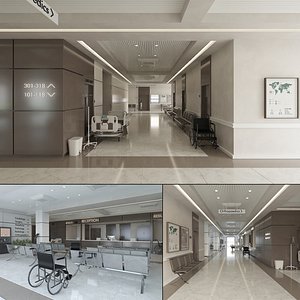 Contemporary Hospital Interior 3D