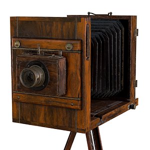3D 19th century wet plate camera model