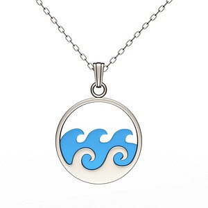 Celestial Ripple Necklace 3D