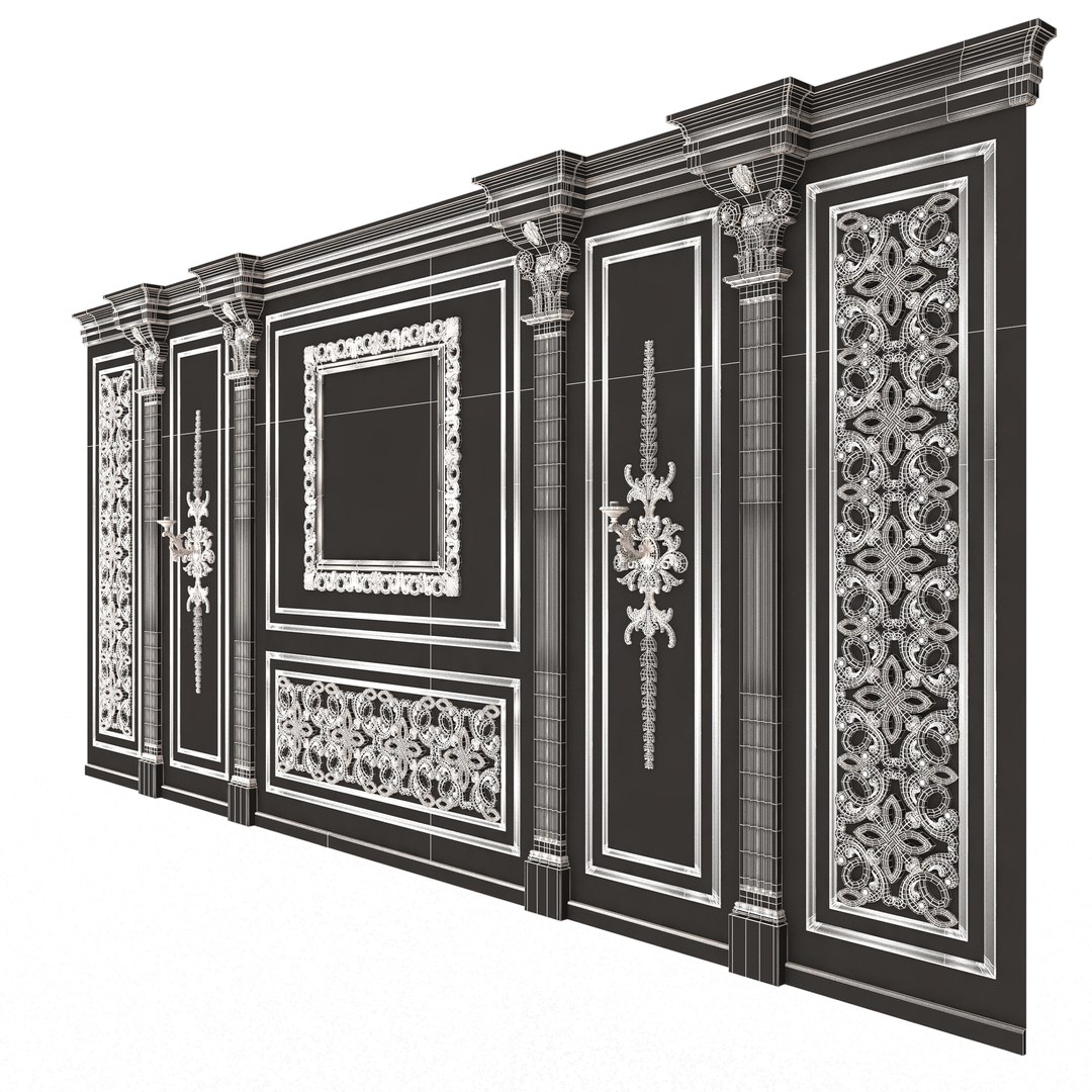 Boiserie Classic Wall Panels Collection 0202 3D model https://p.turbosquid.com/ts-thumb/28/W1M7PS/nI/wireframeboiserieclassicwallwithmouldings0173/jpg/1708719234/1920x1080/fit_q87/6957af576d30a92ffad931c5ffa3b6521a2acab9/wireframeboiserieclassicwallwithmouldings0173.jpg
