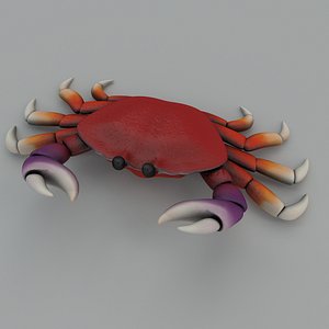 3d obj crab claw animation