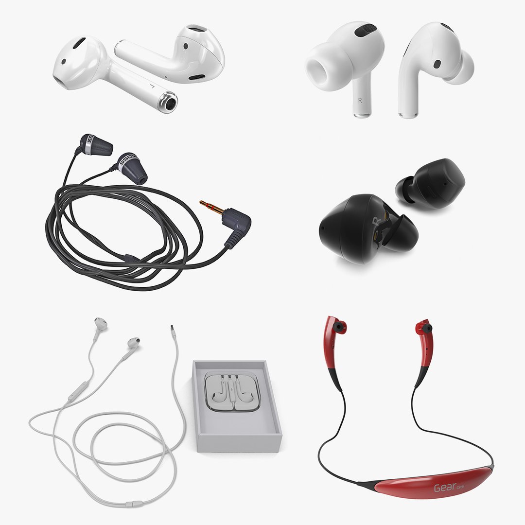 Headphones Collection 3 3D model preview