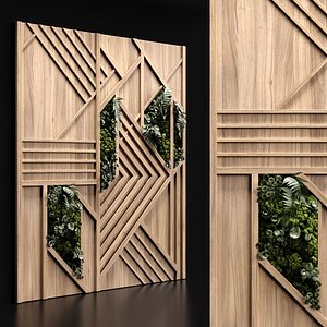 Wooden panels and vertical garden 3