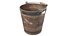 3D bucket old wooden