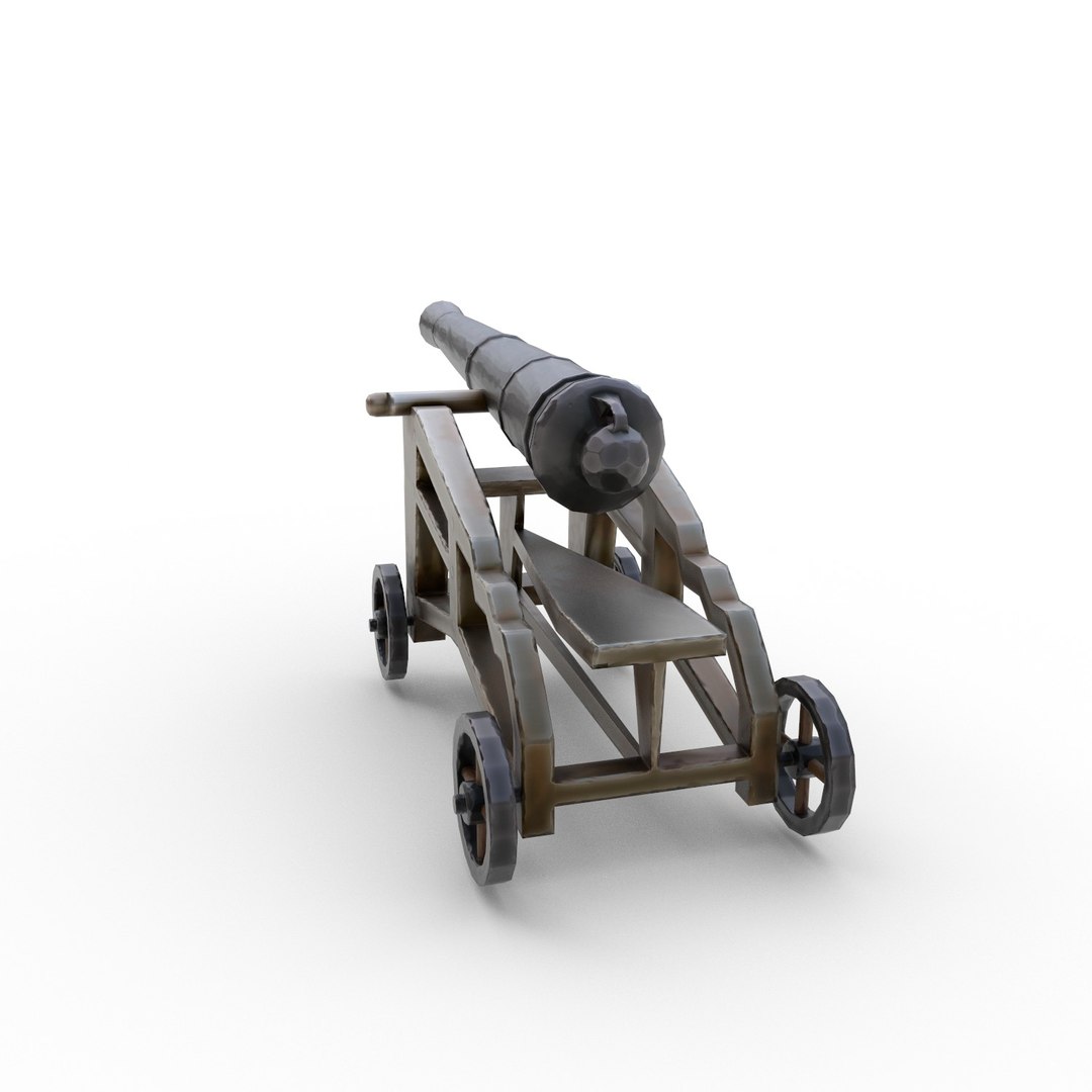 Stylized Pirate Cannon 3D Model - TurboSquid 1558725