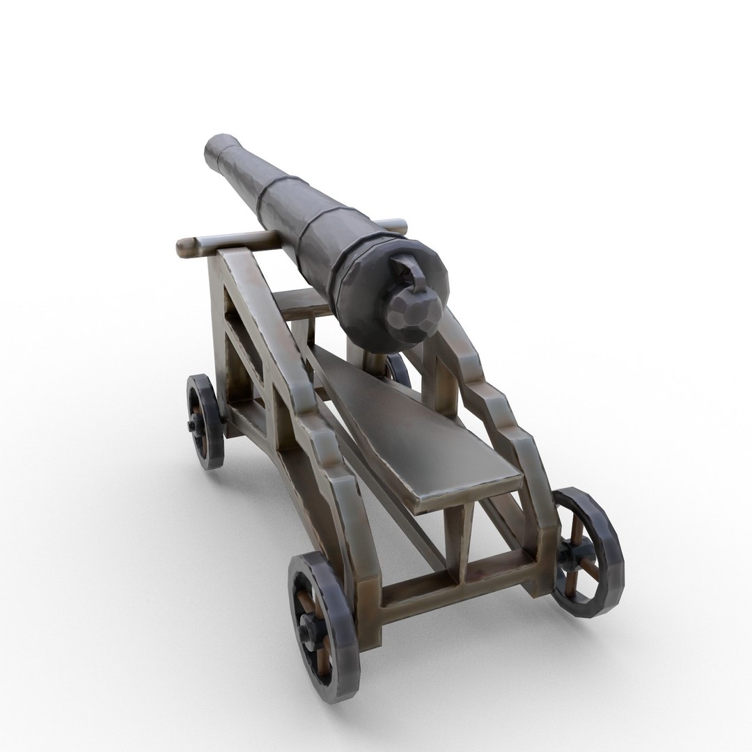 Stylized Pirate Cannon 3D Model - TurboSquid 1558725