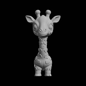 Stylized Giraffe Figure 3D Print Model 3D