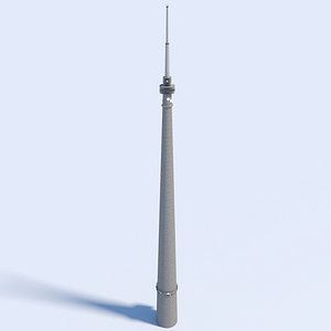 Emley Moor Transmitting Station 3d Model