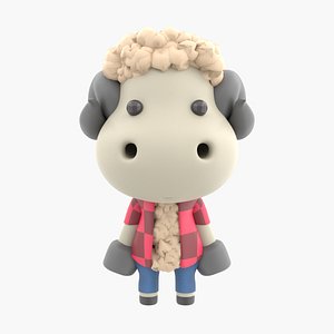 3D model Cute Sheep 3D Illustration