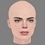 Kendall Jenner Head - No Hair - Low poly head for game