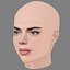 Kendall Jenner Head - No Hair - Low poly head for game