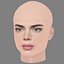 Kendall Jenner Head - No Hair - Low poly head for game