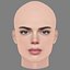 Kendall Jenner Head - No Hair - Low poly head for game