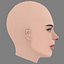 Kendall Jenner Head - No Hair - Low poly head for game