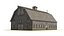 Wooden Livestock Barn and Cow 3D model