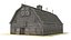 Wooden Livestock Barn and Cow 3D model