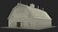 Wooden Livestock Barn and Cow 3D model