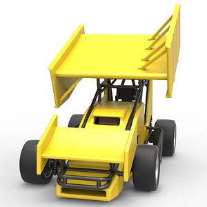 Diecast Pavement Winged Sprint car Scale 1 to 25 3D model