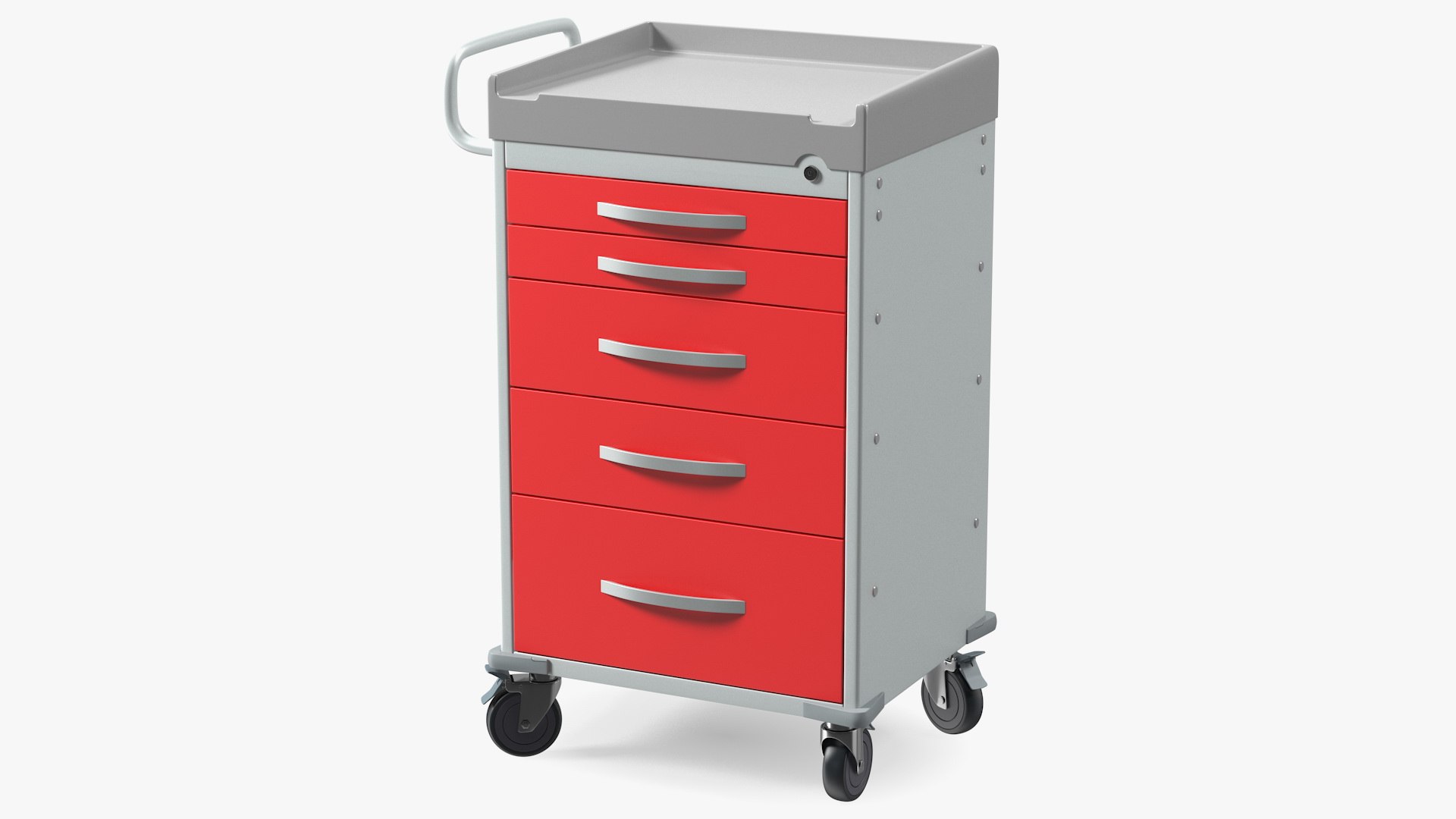 General Purpose Medical Cart with Drawers 3D model preview