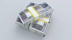 West African States 5000 Francs 1982 Banknote 3D Model model