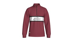 3D Men Half Zip Printed Sweatshirt With Patch