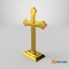 Crucifixo de mesa dourado